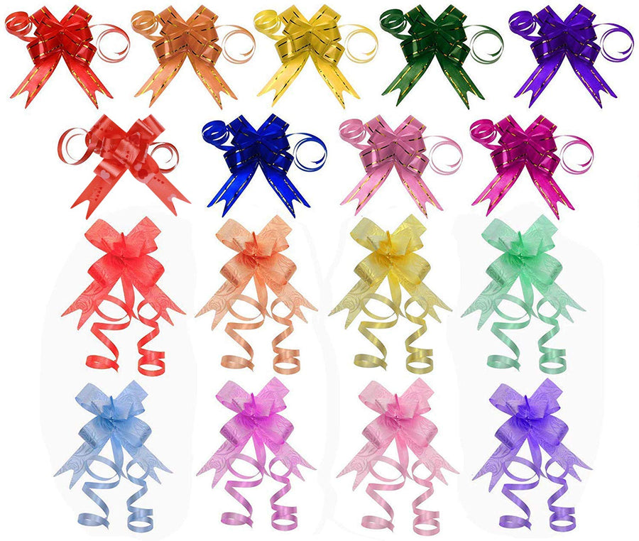 Penta Angel 170Pcs 17 Colors String Bows Basket Gift Pu