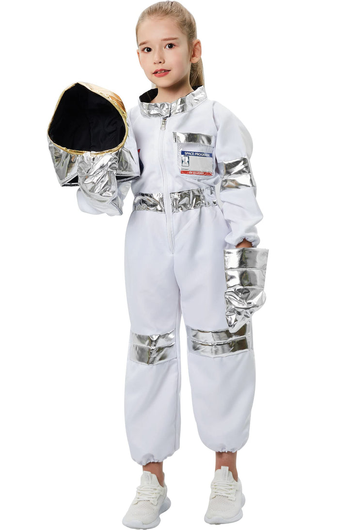 Latocos Astronaut Costume for Kids Space Pilot Jumpsuit