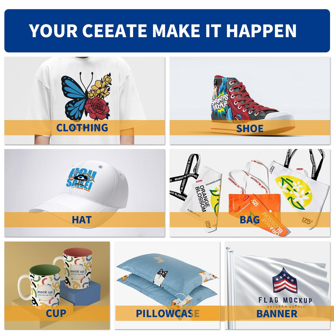 HTV Heat Transfer Vinyl Bundle (15 Pack) - 12 x 5ft HTV Vinyl Rolls for T-Shirts, Iron on Vinyl for Cricut Maker, Maker 3, Explore Air 2 All Cutter Machine - Easy to Cut &amp; Weed for Heat Vinyl Design