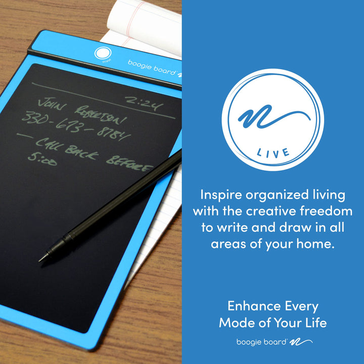 Basics Reusable Writing Pad - Digital Drawing Tablet, LCD Writing Pad with Instant Erase and Stylus Pen - Perfect for Writing, Drawing, and Note-Taking