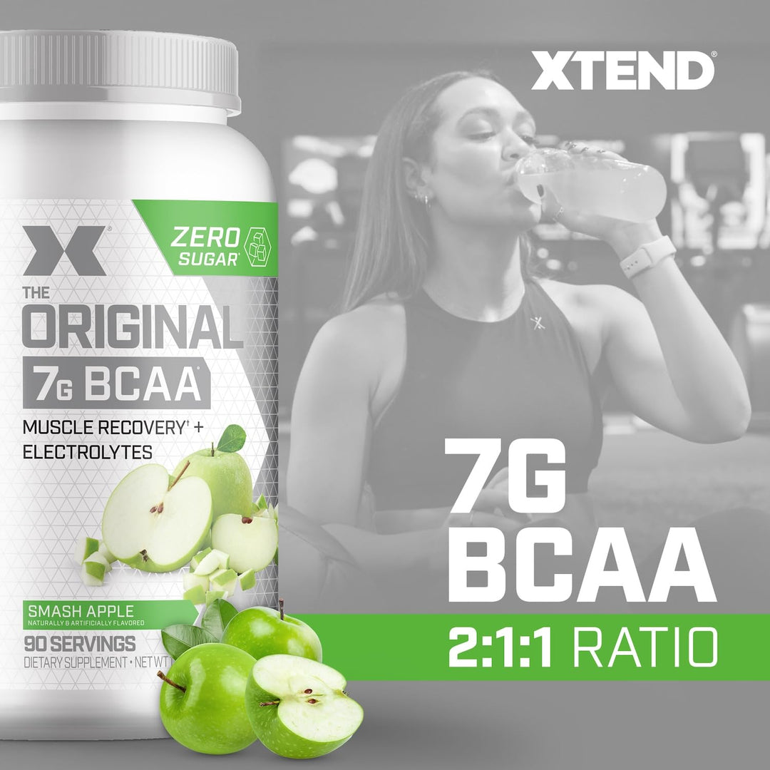 XTEND Original BCAA Powder 7g BCAA and 2.5g L-Glutamine, Sugar Free Post Workout Muscle Recovery Drink with Amino Acids for Men &amp; Women, 90 Servings
