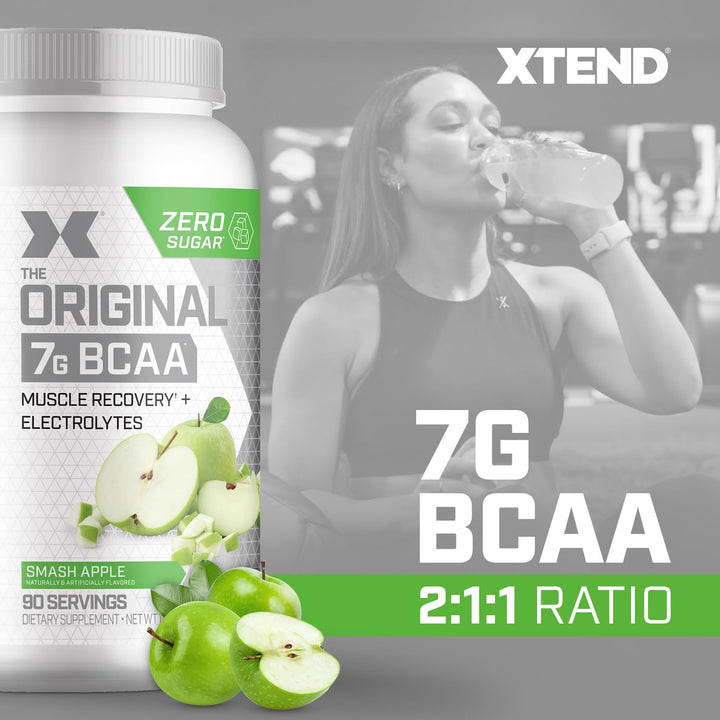 XTEND Original BCAA Powder 7g BCAA and 2.5g L-Glutamine, Sugar Free Post Workout Muscle Recovery Drink with Amino Acids for Men &amp; Women, 90 Servings