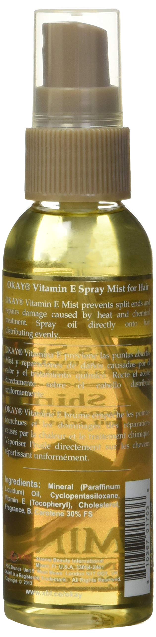 Mist Hair Spray with Vitamin E Oil, 2 Ounce