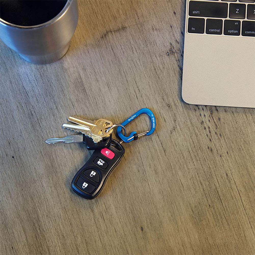 Size-3 S-Biner SlideLock Carabiner, Locking Carabiner Key Chain, Aluminum, Red, 1 Count (Pack of 1)