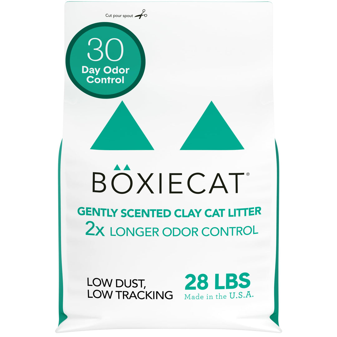 Boxie® Gently Scented 30 Day Natural Odor Control Cat Litter, 28lb Clumping Clay Kitty Litter