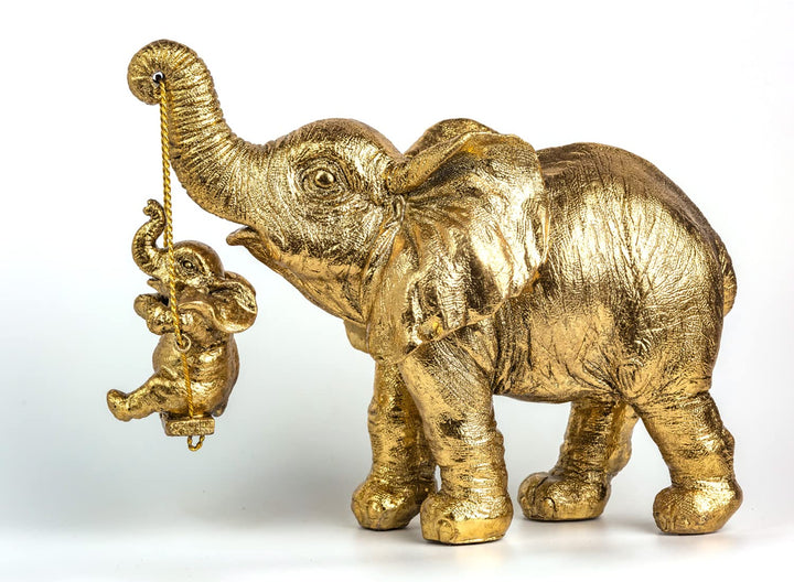 CyanRain Elephant Statue, Gifts for Mom, Mom Gifts: Elephant Brings Good Luck, Health, Strength and Recall Wonderful Memories with Parents