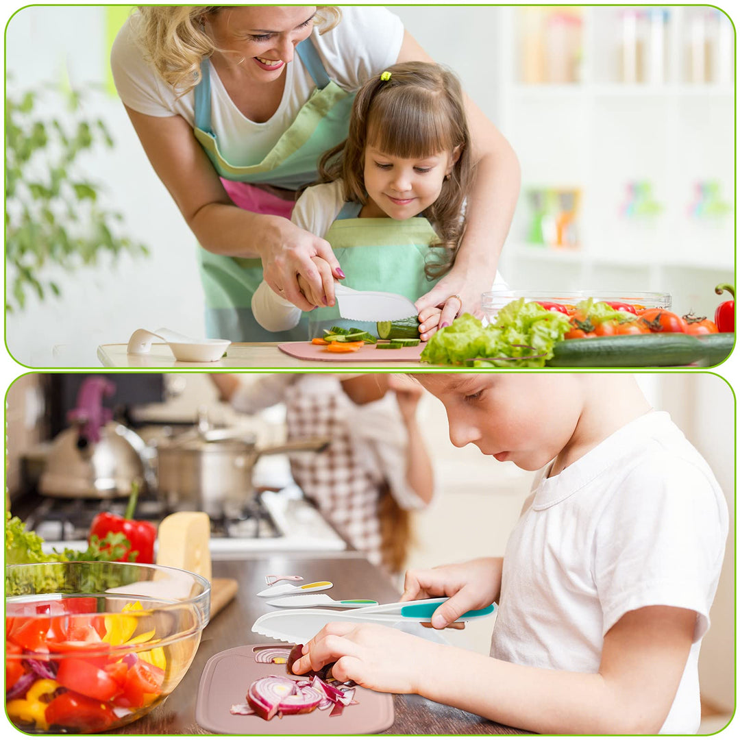 Kids Knifes Set,Nylon Knives Safe Baking Cutting Cookin