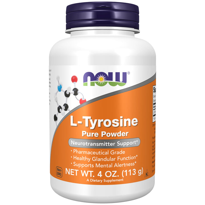 NOW Foods Supplements, L-Tyrosine Powder, Free-Form, Ne