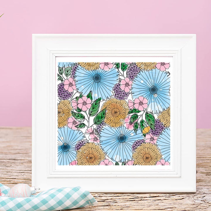 Leaves Flowers Background Clear Stamps for Card Making 