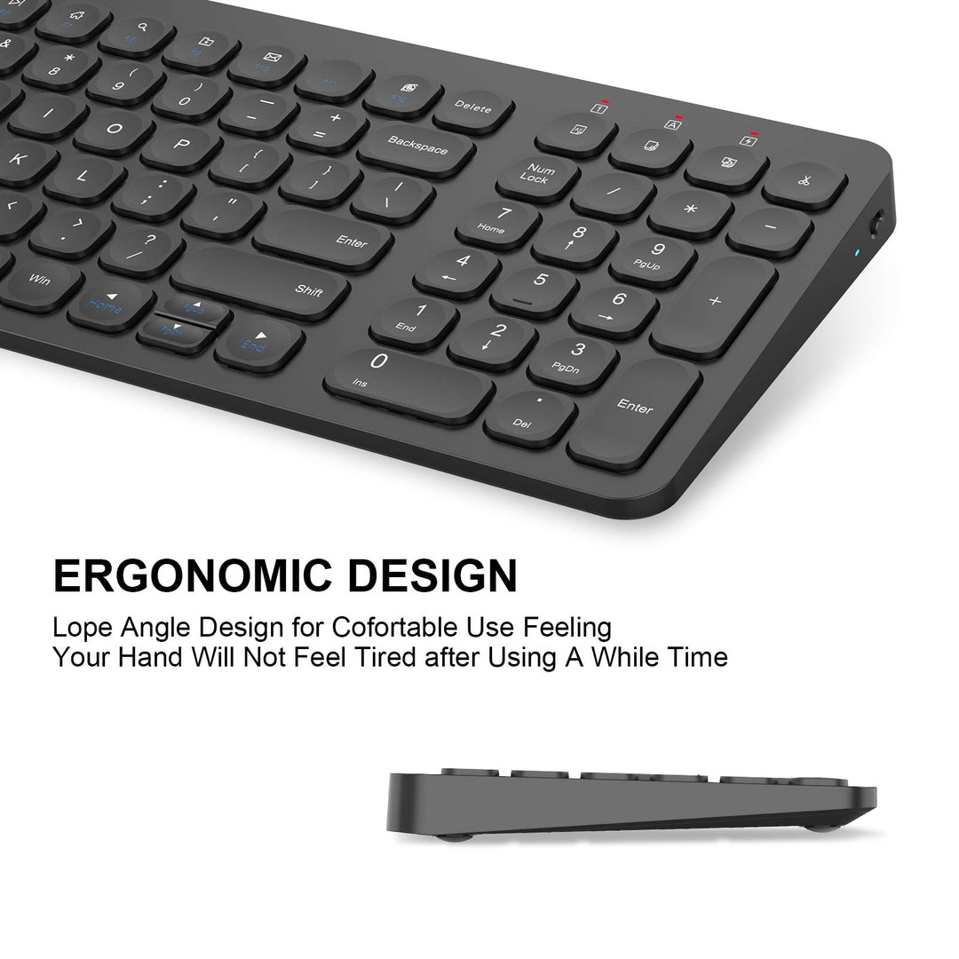 cimetech Wireless Keyboard Mouse Combo, Compact Full Si