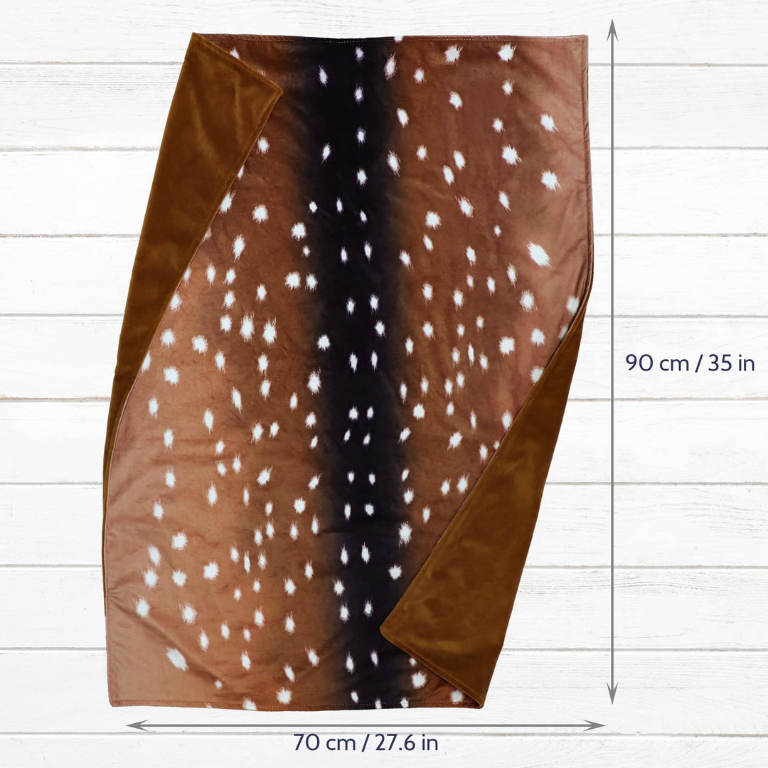 Baby balnket for Boys and Girls, Swaddle Receiving Plush Blanket, Soft Western Newborn Unisex Sleep Blanket for Infant Toddler and Kids for Crib and Stroller, Deer Skin Print, Hunting Theme