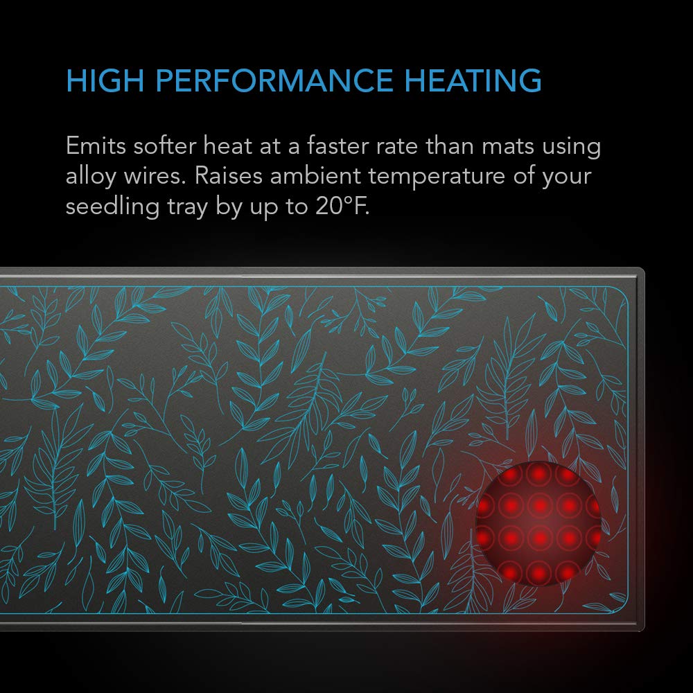 AC Infinity SUNCORE A1, Waterproof Seedling Heat Mat 3 x 20 MET & UL-Certified Heating Pad for Indoor Gardening, Hydroponics, Germination, Cloning