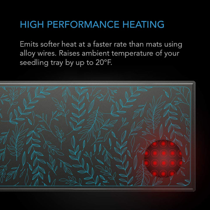 AC Infinity SUNCORE A1, Waterproof Seedling Heat Mat 3 x 20 MET & UL-Certified Heating Pad for Indoor Gardening, Hydroponics, Germination, Cloning