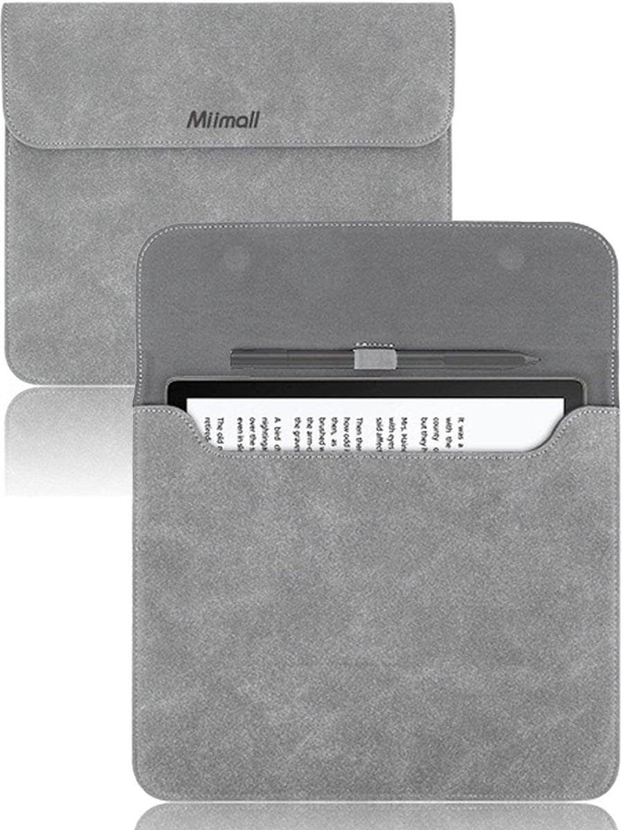 Compatible for Kindle Scribe 2022 Case Cover, Premium Leather Sleeve Cover Protective Leather Pouch Protective Bag Cover Cases for Kindle Scribe 10.2 (2022 Release)(Grey)