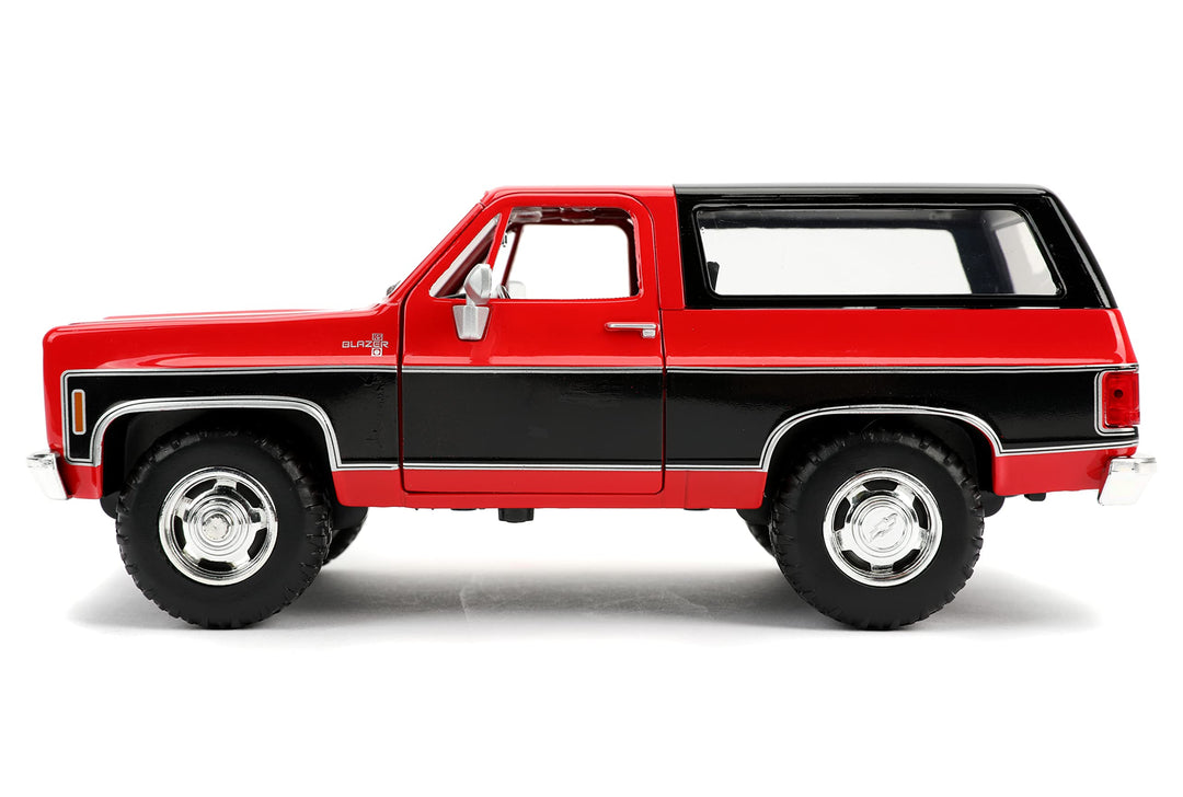 Just Trucks 1:24 1980 Chevrolet Blazer K5 Die-cast Car Red/Black, Toys for Kids and Adults