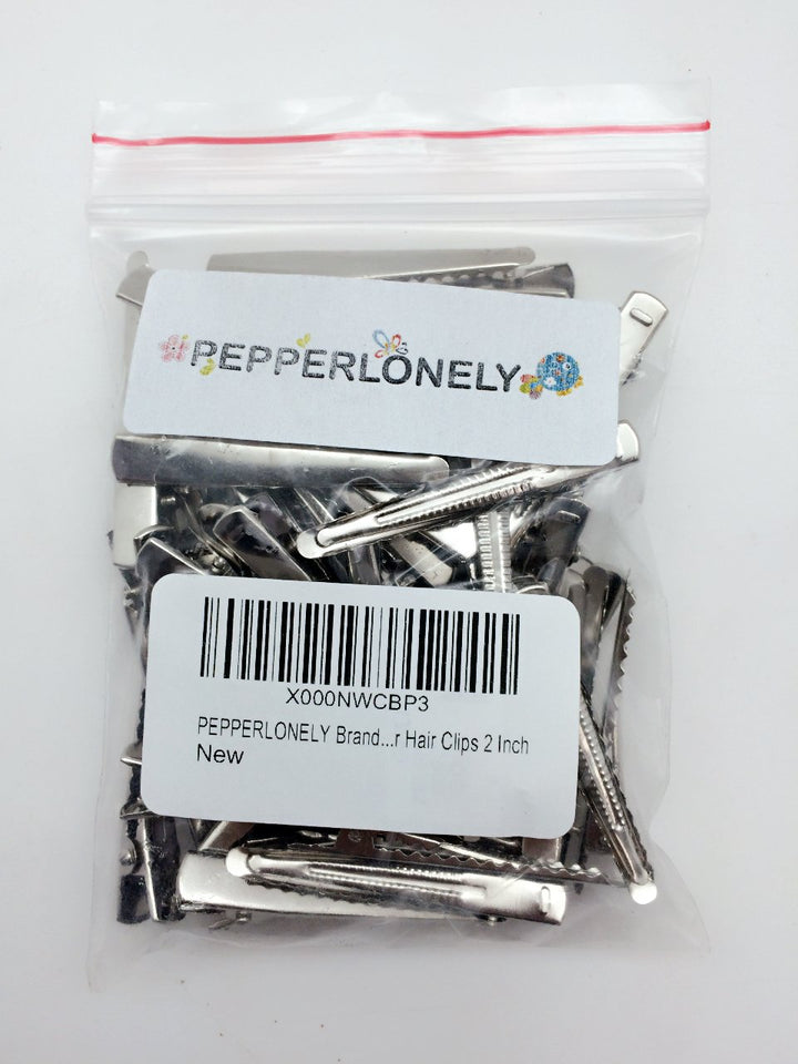 Brand 50PC Silver Tone Alligator Hair Clips 2 Inch