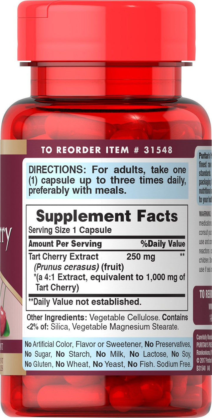 Puritans Pride Tart Cherry Extract 1000 Mg