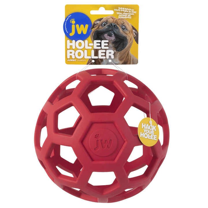Pet Hol-ee Roller Dog Toy Puzzle Ball, Natural Rubber, Extra Large (7.5 Inch Diameter), Colors May Vary