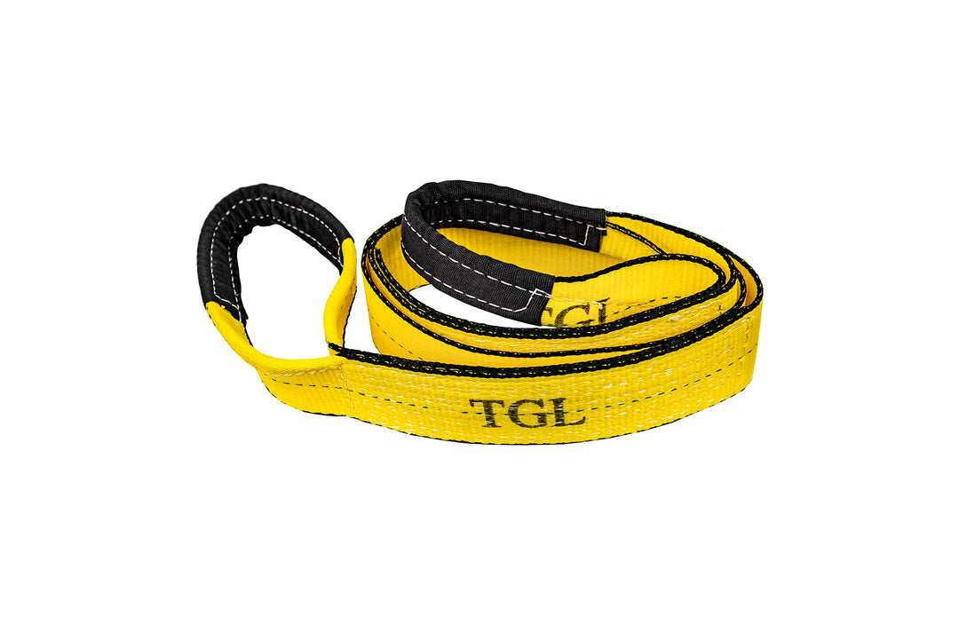 3 inch, 8 Foot Tree Saver, Winch Strap, Tow Strap 30,000 Pound Capacity Yellow