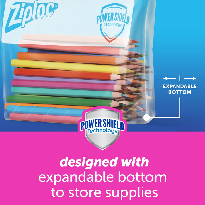 Gallon Food Storage Slider Bags, Power Shield Technology for More Durability, 104 Bags Total
