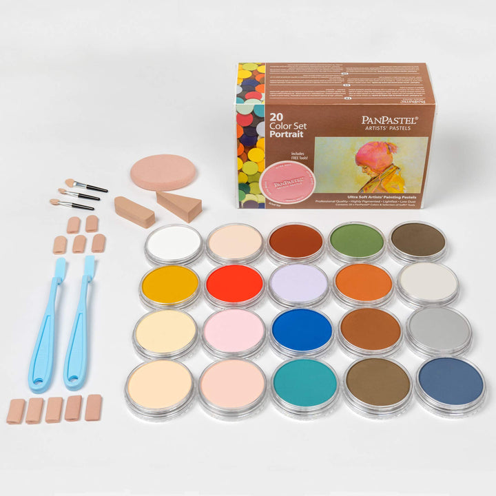 PanPastel Portrait Set, 20 Color, Includes Sofft Tools