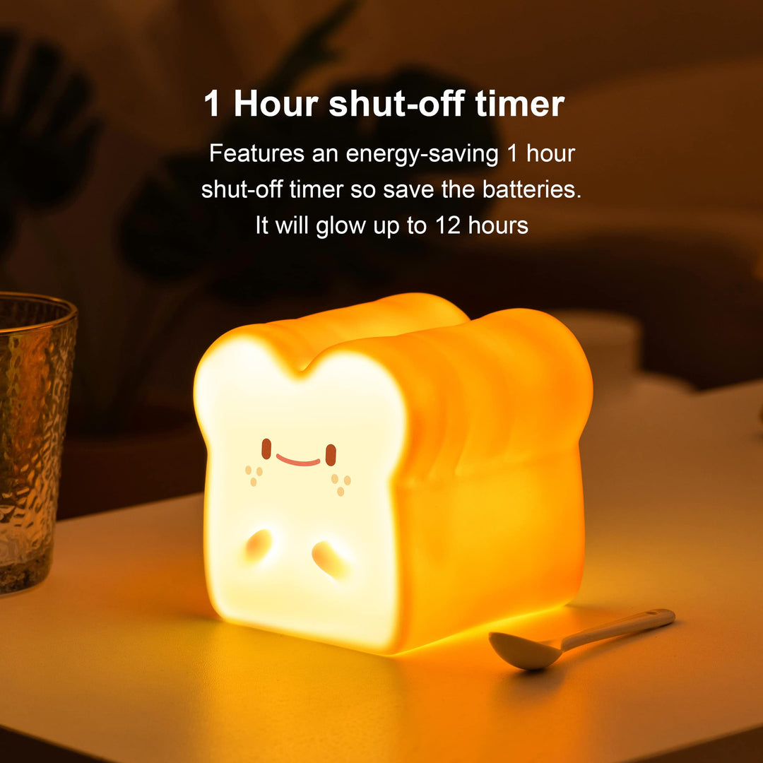 MIVANI Baby Night Light, Cute Bread Toast Lamp for Kids