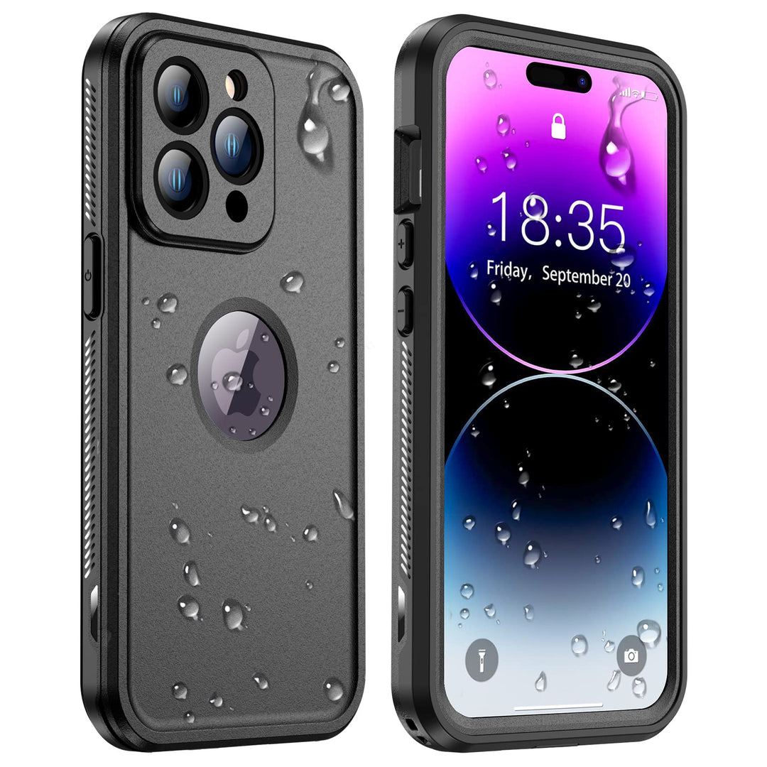 [Real 360 for iPhone 14 Pro Case Waterproof, Built-in 9H Tempered Glass Camera Lens &amp; Screen Protection [14FT Military Dropproof][Full-Body Shockproof Phone Case][Dustproof][IP68 Underwater]