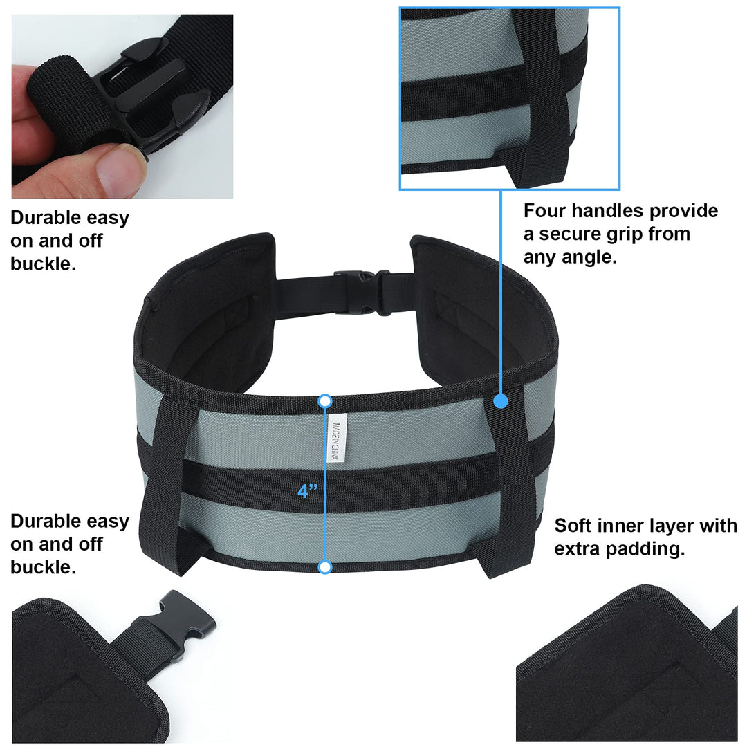 Gait Belt Transfer Belts with Adjustable Straps and Qui