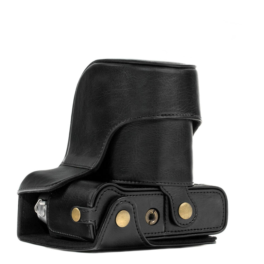 Fujifilm X-T20 (16-50mm / 18-55mm Lenses), X-T10 Ever Ready Leather Camera Case and Strap, with Battery Access -Black- -MG576-