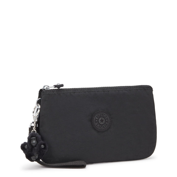 Womens Creativity Extra Large Wristlet, Versatile Cosmetics Kit, Lightweight Nylon Travel Organizer Pouch, Black Noir, Extra Large US