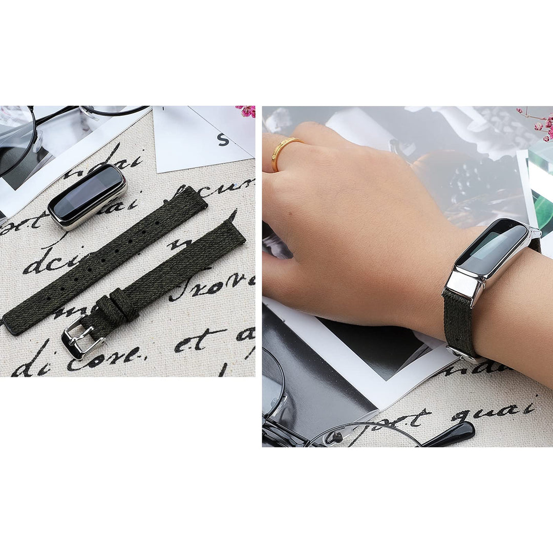 Compatible Fitbit Luxe SE&amp; Fitbit Luxe Bands for Men Blue Small,Soft Woven Fabric Strap Wrist Band Blue Fitbit Luxe Replacement Bands for Fitbit Luxe Fitness Tracker Accessories Girls(Sky Blue)