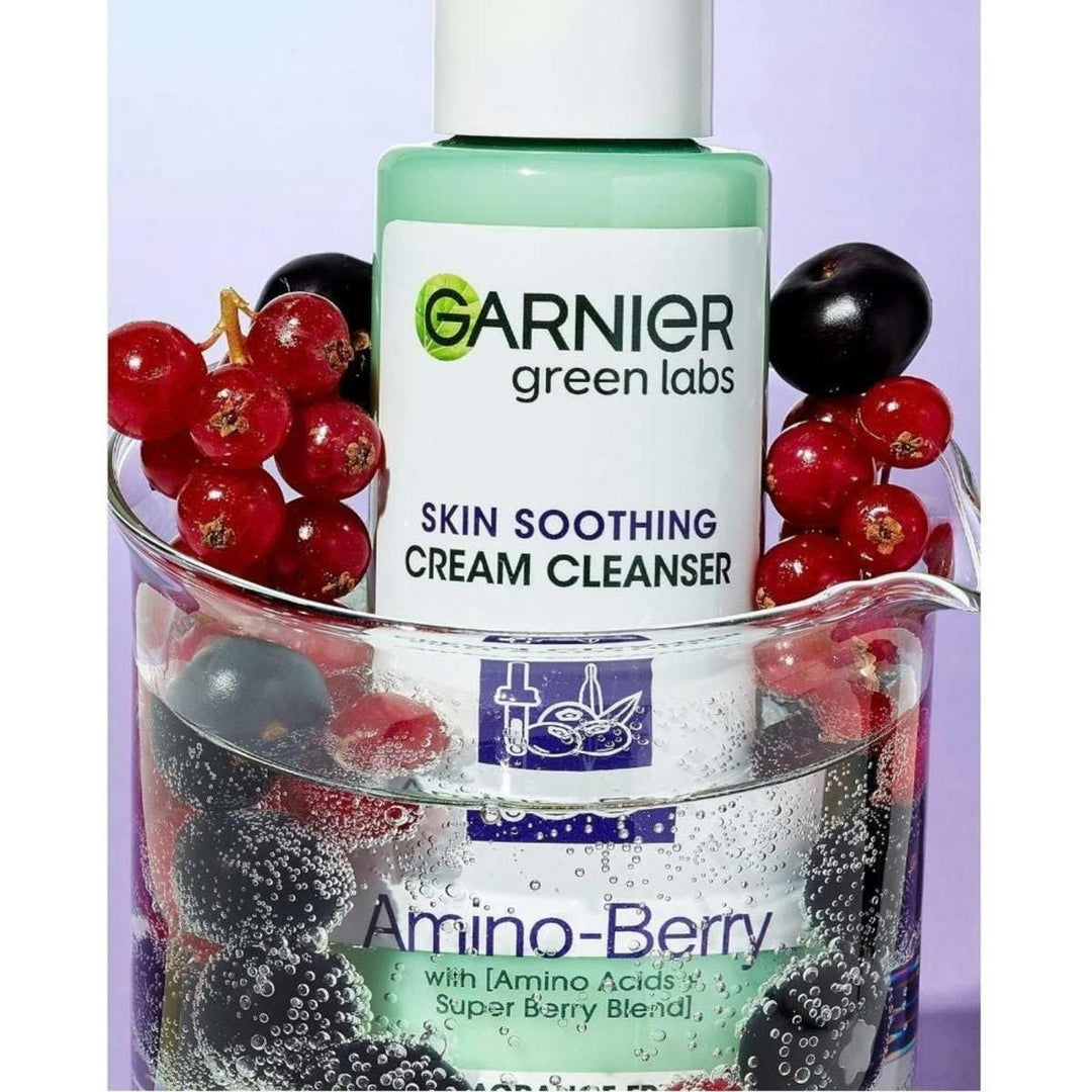 Green Labs Amino-Berry Soft Gentle Facial Cream Cleanser Hydrates and Soothes Skin, 5.07 fl oz