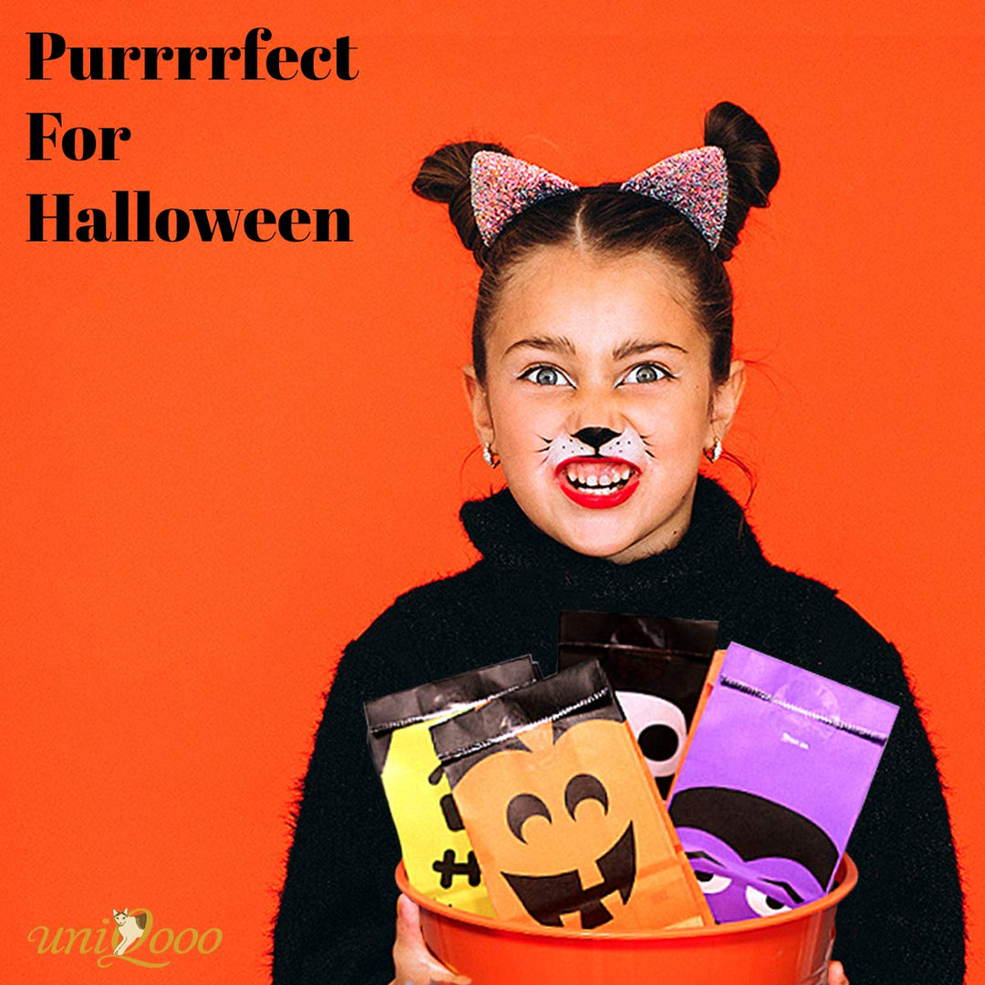 UNIQOOO 60Pcs Halloween Trick or Treat Gift Bags Bulk, 