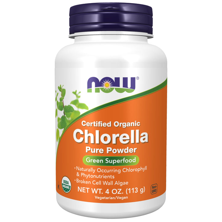 NOW Foods Supplements, Organic Chlorella Powder with na