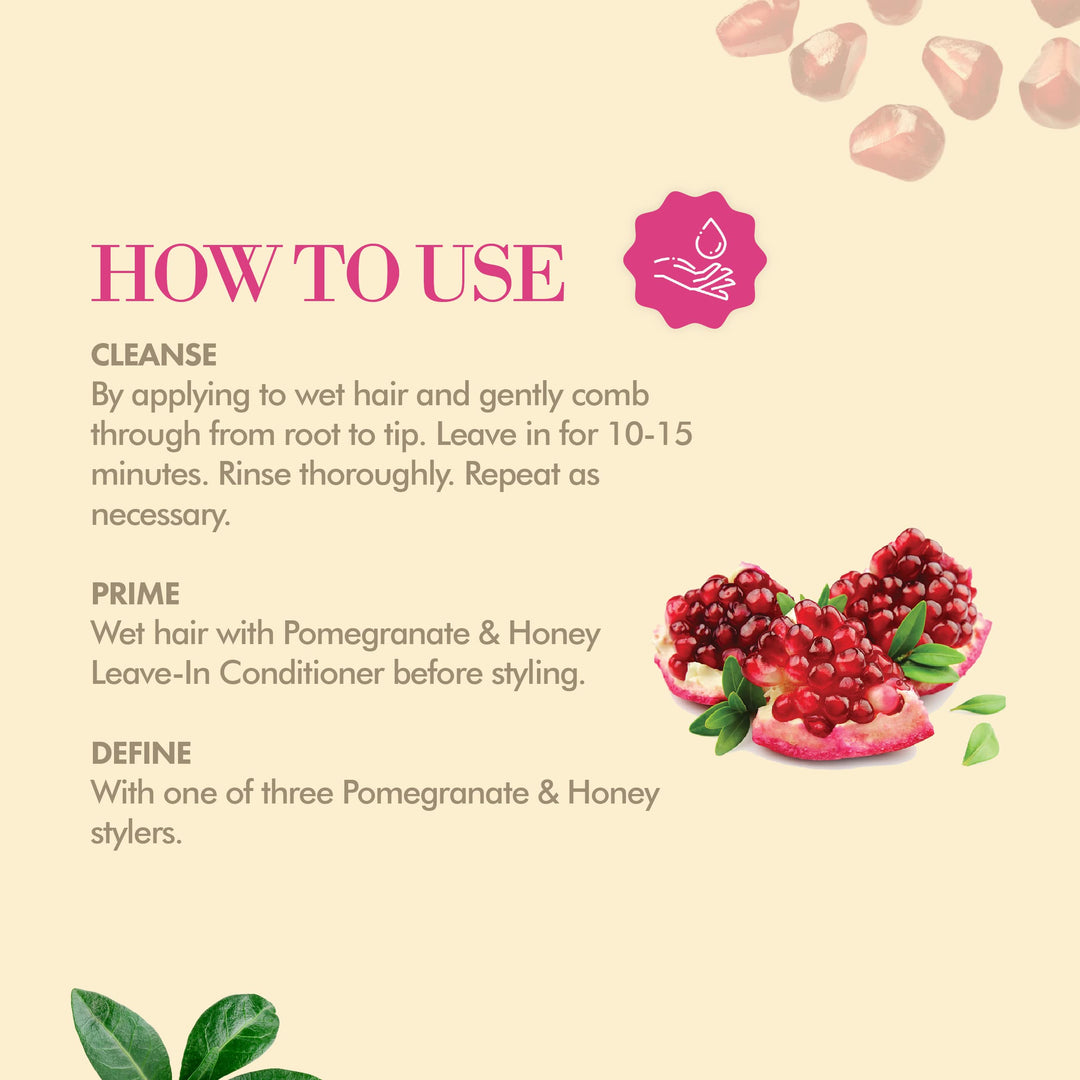 Mielle Organics Pomegranate & Honey Moisturizing and Detangling Conditioner, Deeply Hydrates Curly Type 4 Hair, 12 Ounces