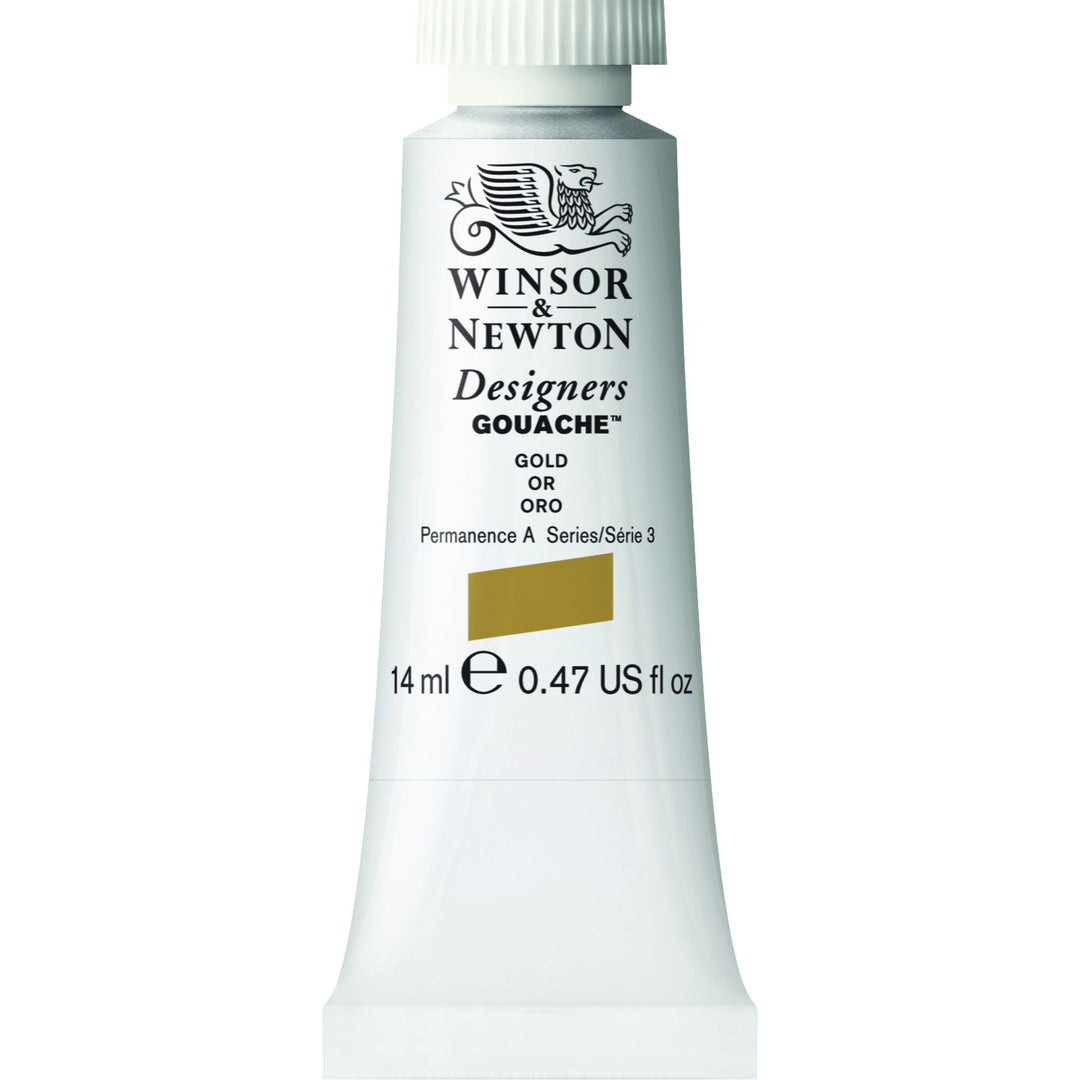 Winsor &amp; Newton Designer&#39;s Gouache, 14 ml (0.47oz) tube, Gold