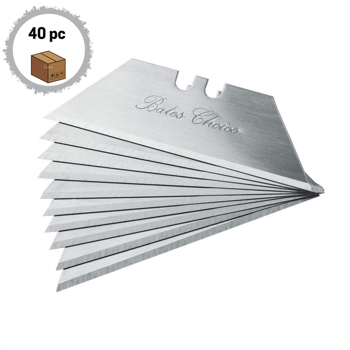 Bates- Utility Knife Blades, 40 Pack, Box Cutter Blades, Razor Blades Utility Knife, Razor Knife Blades, Replacement Blades, Razor Blades for Box Cutters, Box Razor Blades, Box Cutter Blades Refills