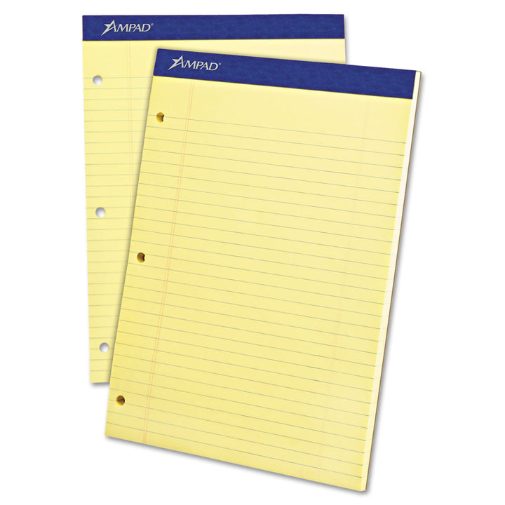 Evidence Dual Ruled Pad, Legal Ruling, Size 8.5 x 11.75 Inches, Canary Paper, 100 Sheets Per Pad (20-243)