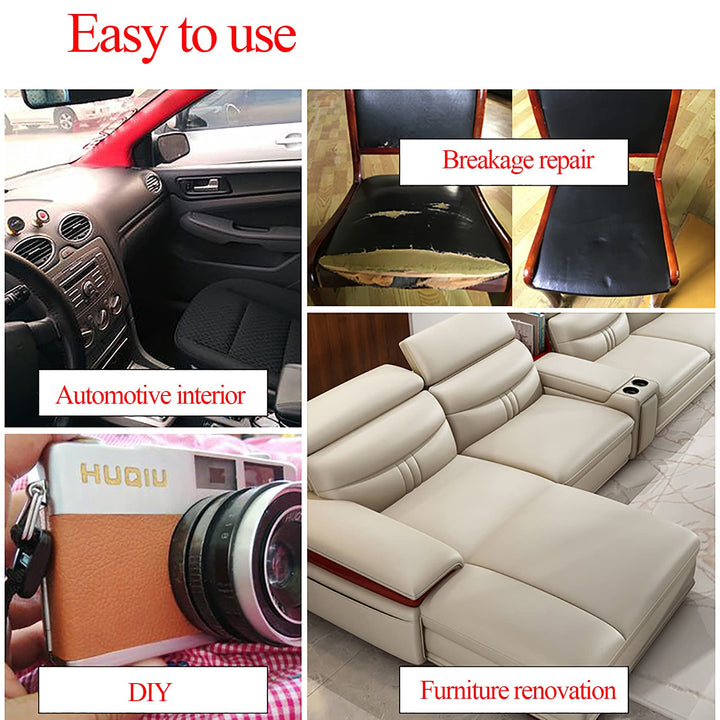 Leather Repair Patch, 14 X 53 Large Self-Adhesive Tape Patch Kit for Sofa Car Seat Furniture Jacket Shoe Fabric Repair Tear, Dark Green