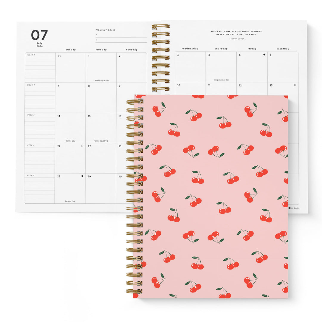 Academic Planner Yearly Monthly Weekly Daily Large Calendar Organizer by Bright Day Spiral Bound Dated Agenda Flexible Cover Notebook, June 2022 - July 2023, 8.25 x 6.25, Tie Dye