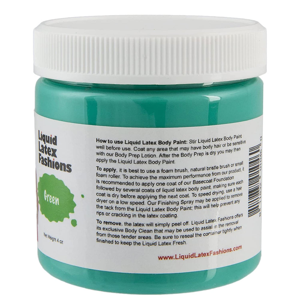 Ammonia Free Liquid Latex Body Paint - 4oz Green