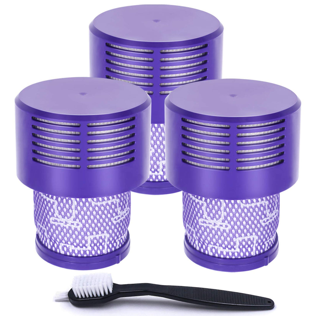 3 Pack HEPA V10 Filters Compatible with Dyson V10 Cyclone Series, V10 Absolute, V10 Animal, V10 Total Clean, V10 Motorhead, SV12, Part No. 969082-01, Washable and Reusable