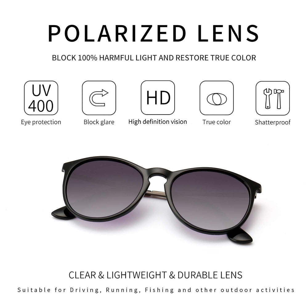 SUNGAIT Vintage Round Sunglasses for Women Men Classic 