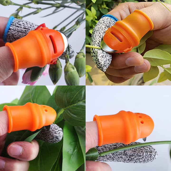 E-TING 12 Pcs Gardening Silicone Thumb Knife Harvesting