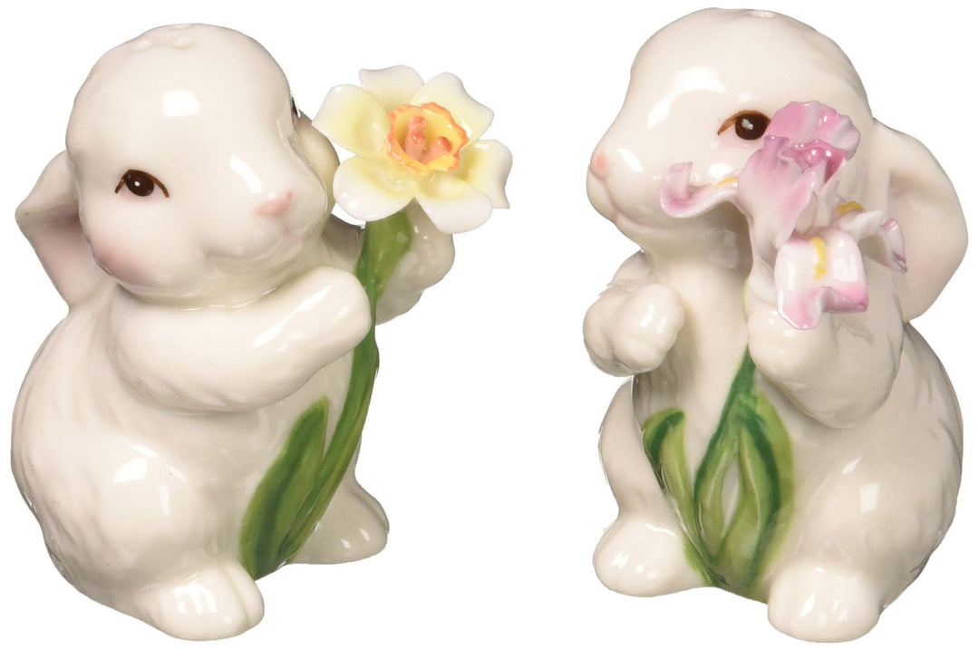 Designs Cosmos 10588 Salt &amp; Pepper Shaker, 1 3/8 X 2 7/8&amp;Quoth, White
