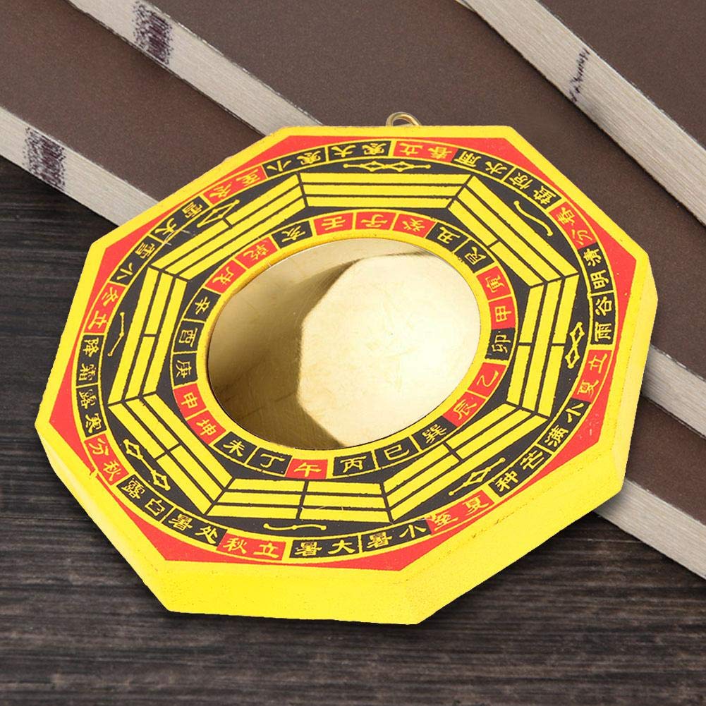 Traditional Lucky Chinese Wood Bagua Mirror Feng Shui C