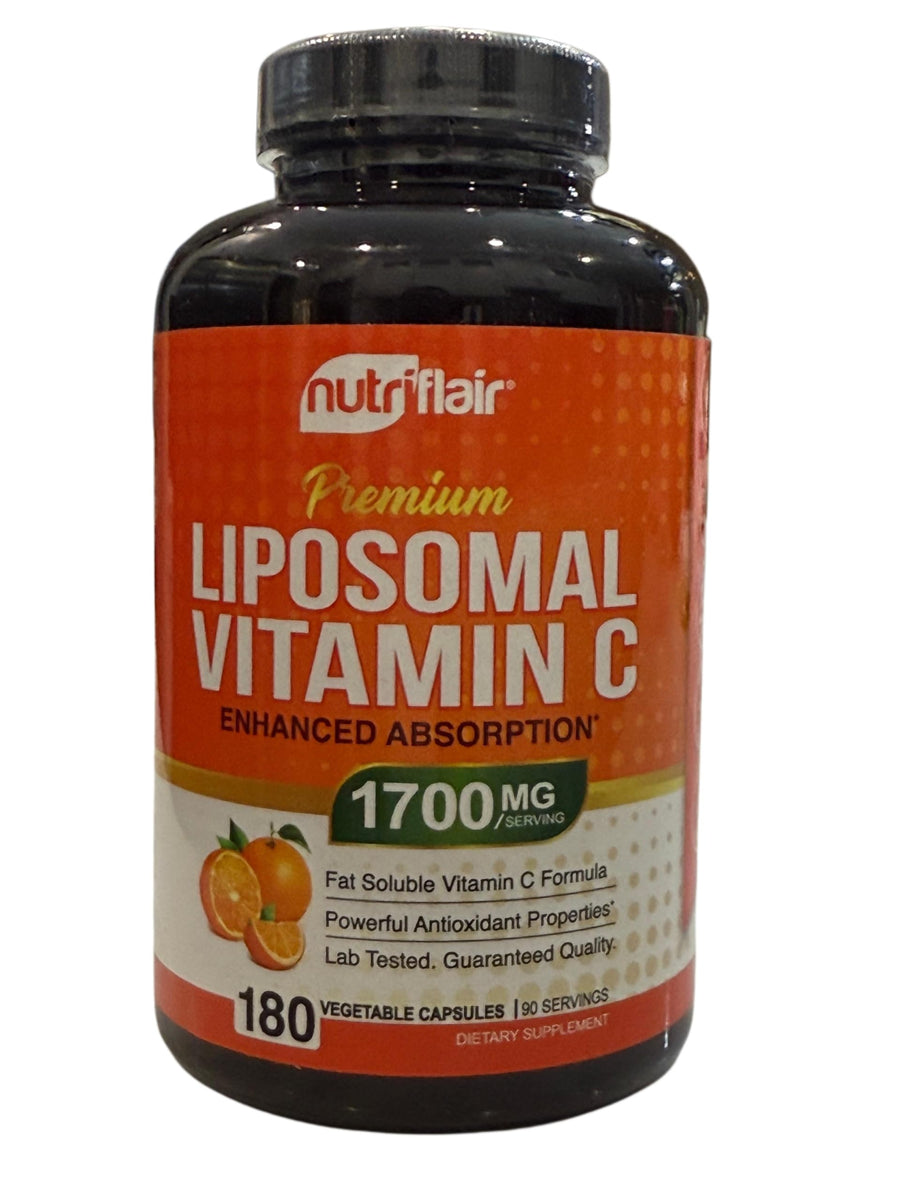 Liposomal Vitamin C, 180 Capsules - High Absorption, Fat Soluble VIT C, Antioxidant Supplement, Higher Bioavailability Immune System Support & Collagen Booster, Non-GMO, Vegan Pills