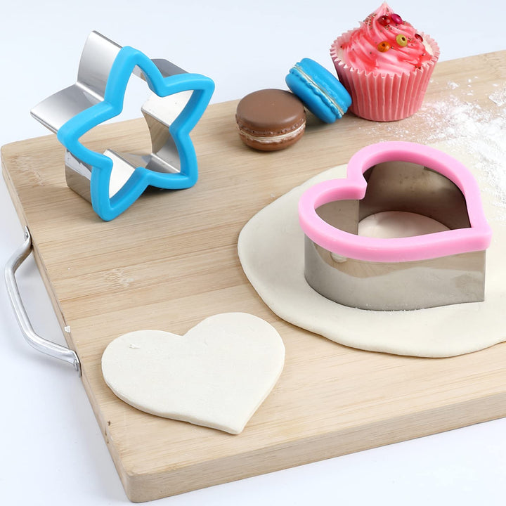 Sandwiches cookie Cutter set,Mouse &amp; Dinosaur &amp; Heart &amp; Star Shapes Sandwich Cutters Cookie Cutters Vegetable cutters-Food Grade Cookie Cutter Stamps Mold Decorate Food