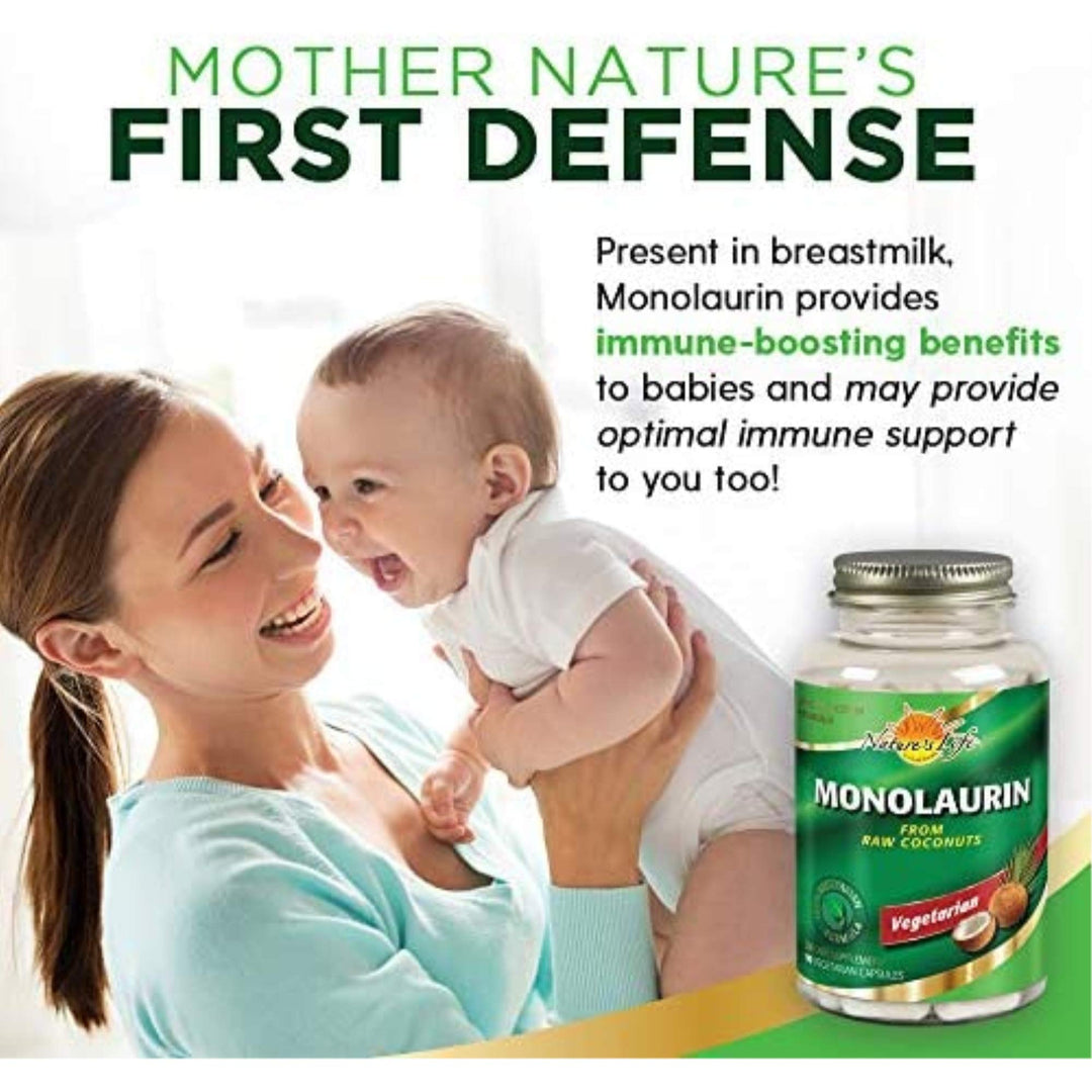 Nature&#39;s Life Monolaurin Capsules, 1000 mg | Ve