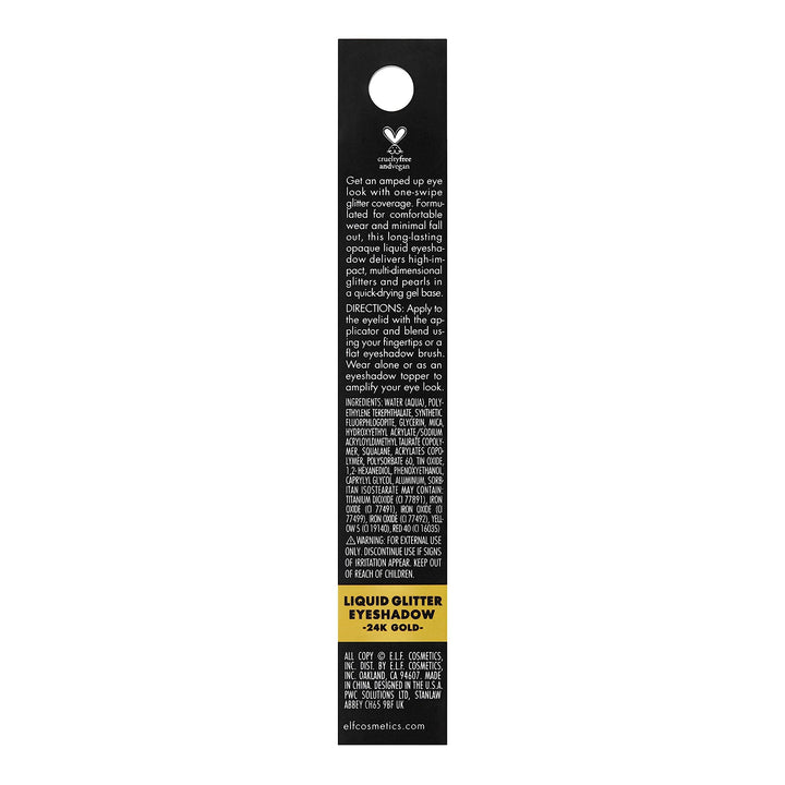 Cosmetics Liquid Glitter Gel Eyeshadow, 24k Gold, 0.10 Fl. Ounce, 24K Gold, 0.10 Fl Ounce